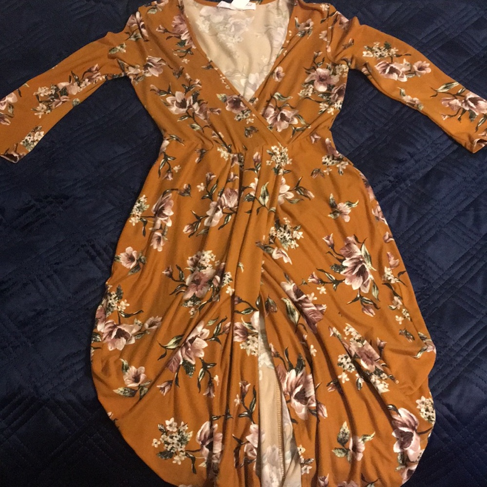 High-low, low neck line dress